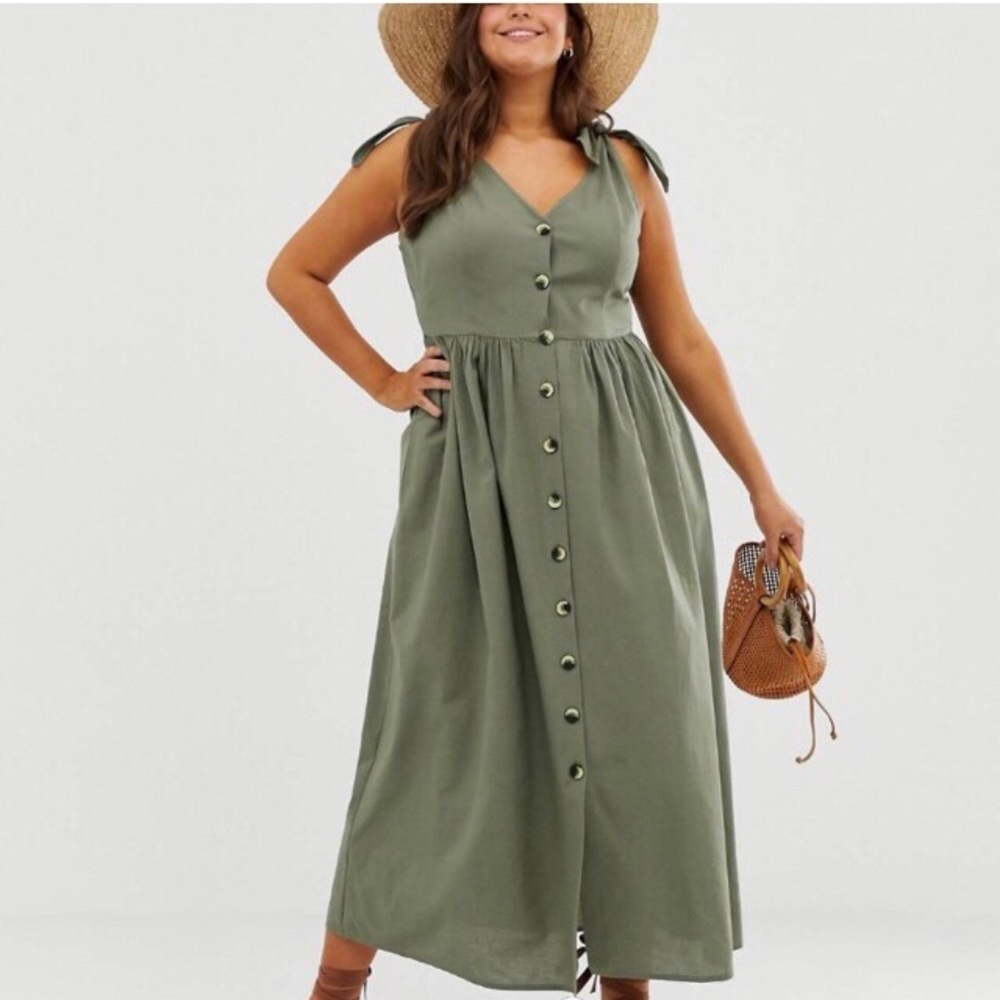 ASOS curve linen dress